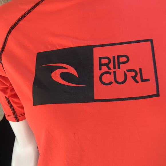 Rip Curl Orange Surfing Short Sleeve Shirt Women's Size Large UPF 50 - Picture 4 of 7